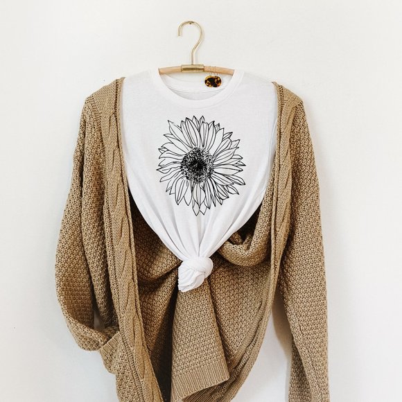 Flower Graphic T shirt women fashion casual tees - Picture 2 of 5